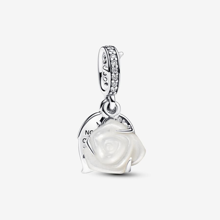 White Rose in Bloom Double Charm