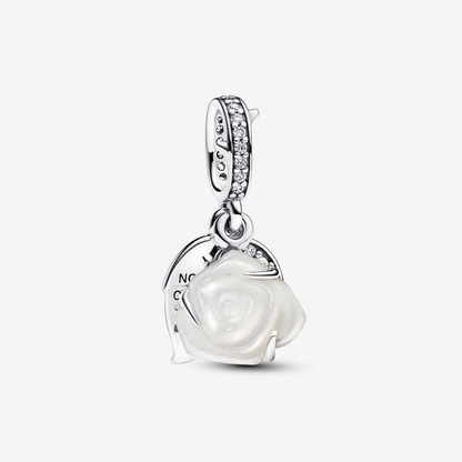 White Rose in Bloom Double Charm