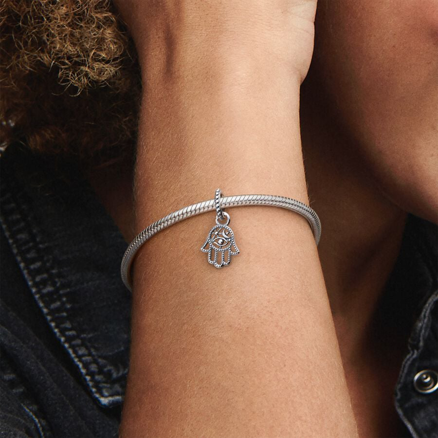 Hamsa Hand Silver Charm