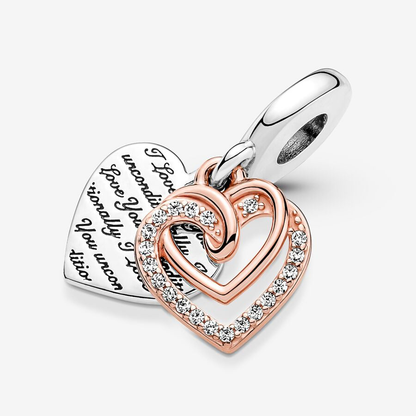 I Love You Unconditionally Heart Charm