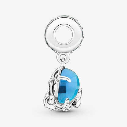 Blue Murano Glass Octopus Charm