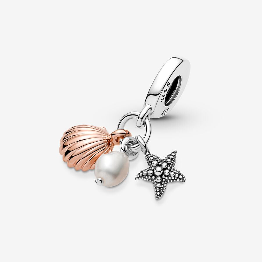 Pearl, Starfish & Shell Charm