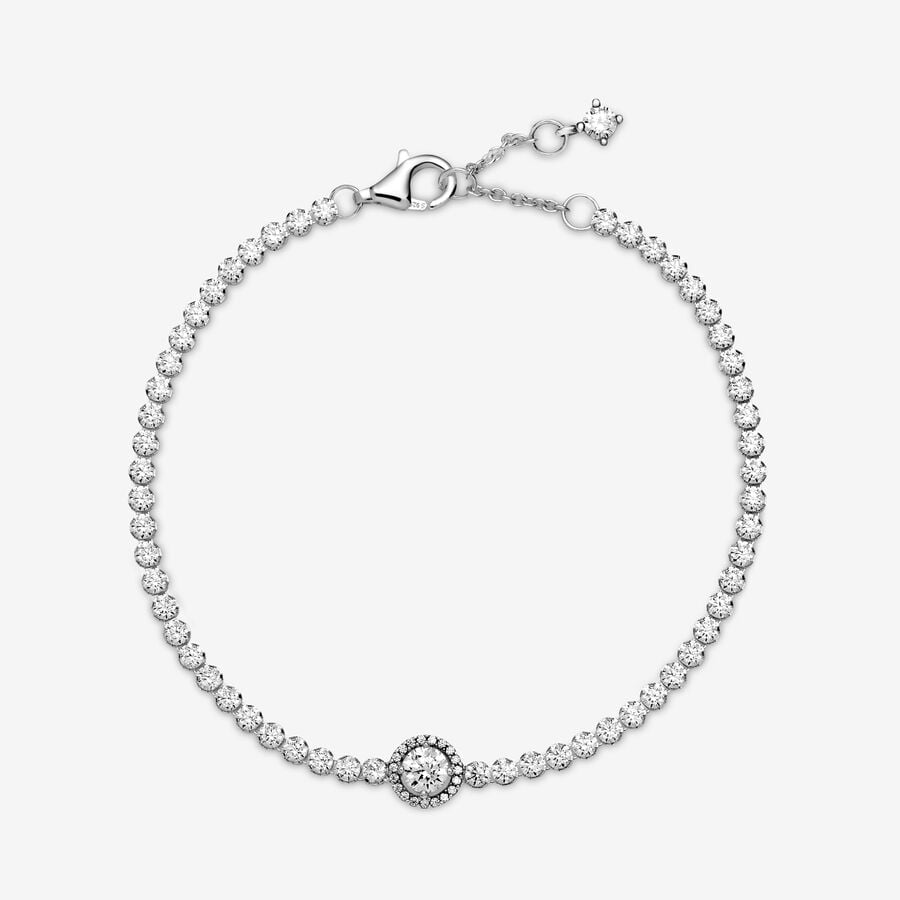 White Circle Radiant Tennis Bracelet