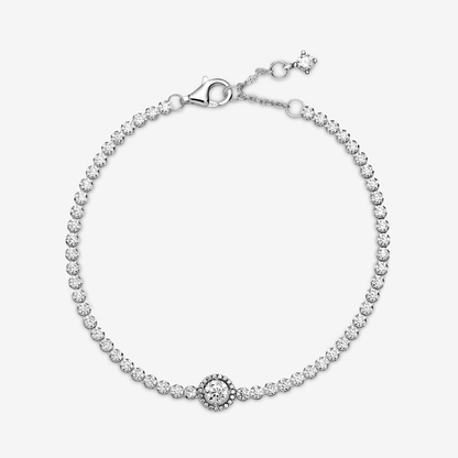 White Circle Radiant Tennis Bracelet