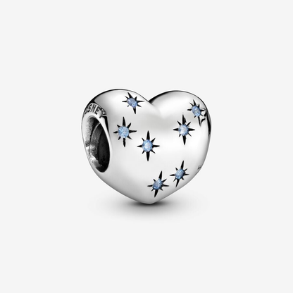 Cinderella Heart Silver Charm