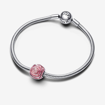 Pink Rose in Bloom Charm