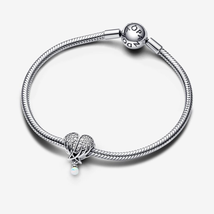 Heart Angel Wings Charm