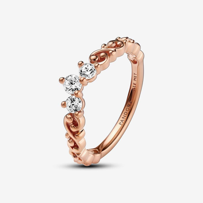 Rose Gold Crown Tiara Ring