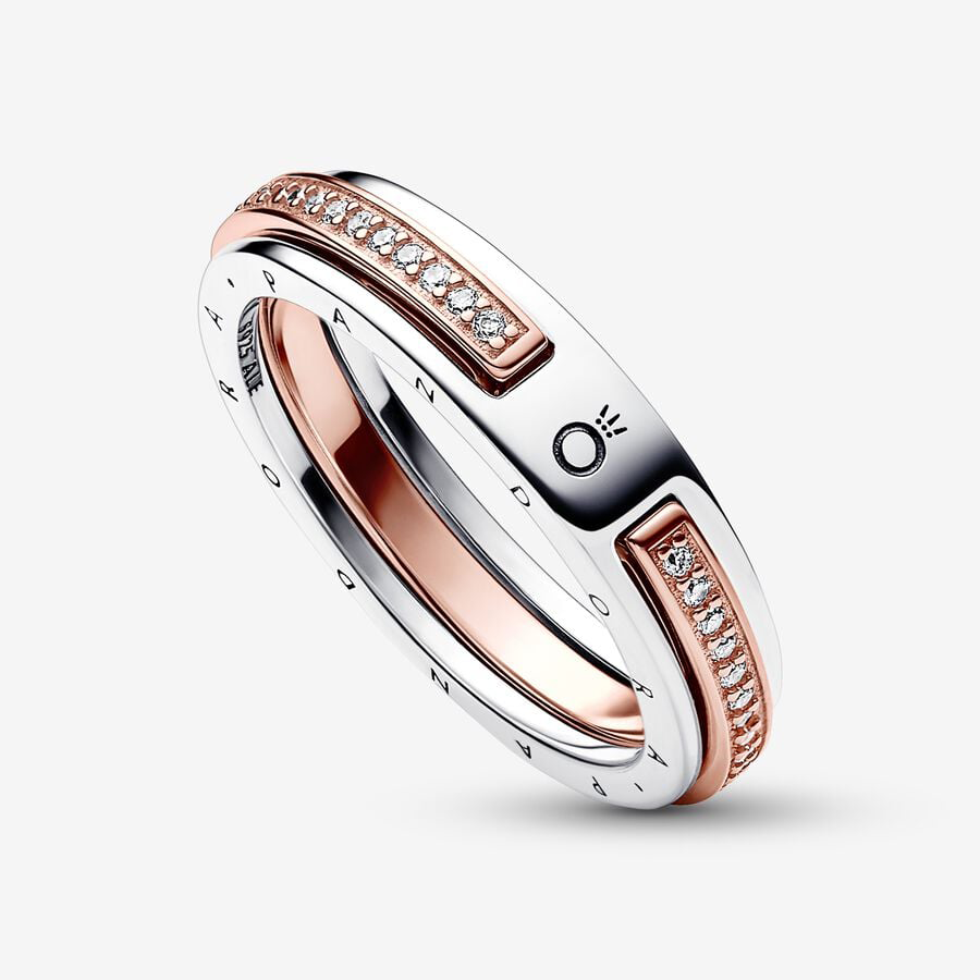 Rose Gold Two-tone Pavé Ring