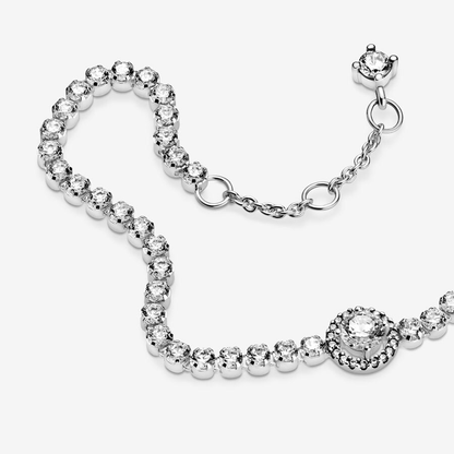 White Circle Radiant Tennis Bracelet