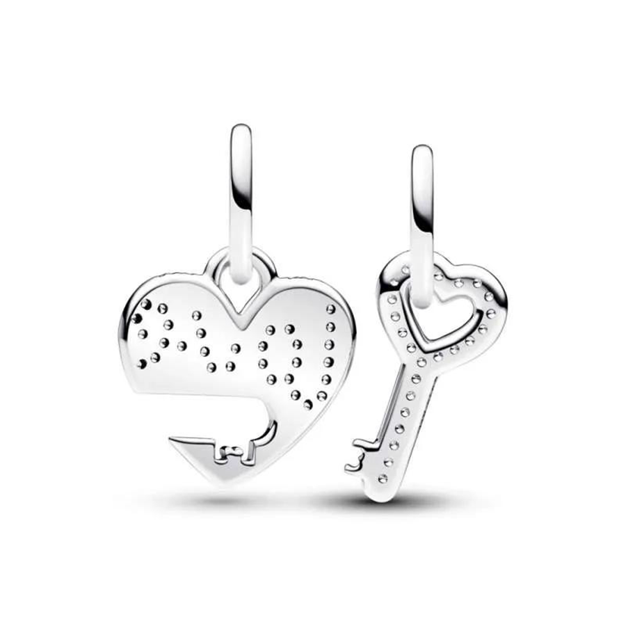 Splittable Heart & Key Love Charm