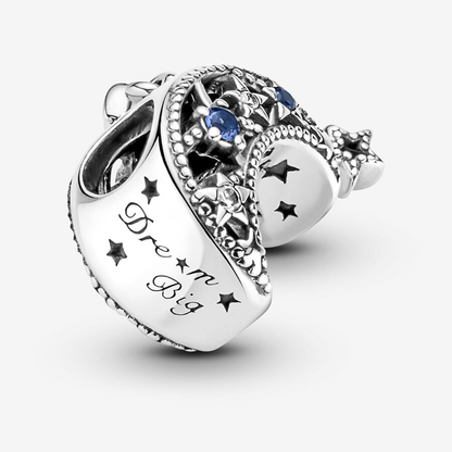 Half Moon & Stars Silver Charm