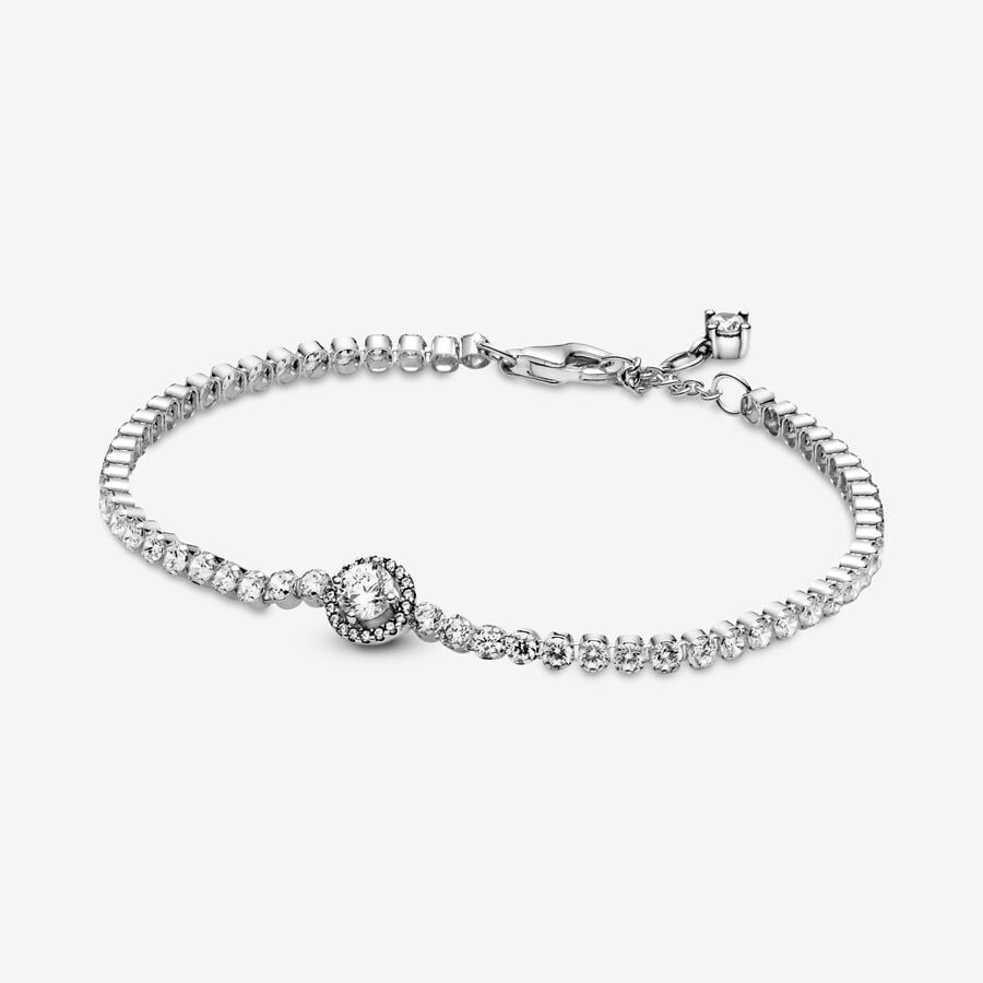 White Circle Radiant Tennis Bracelet