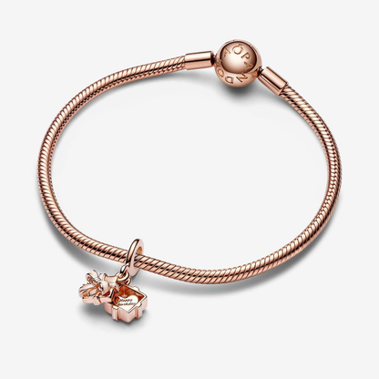 Openable Birthday Gift Rose Gold Charm