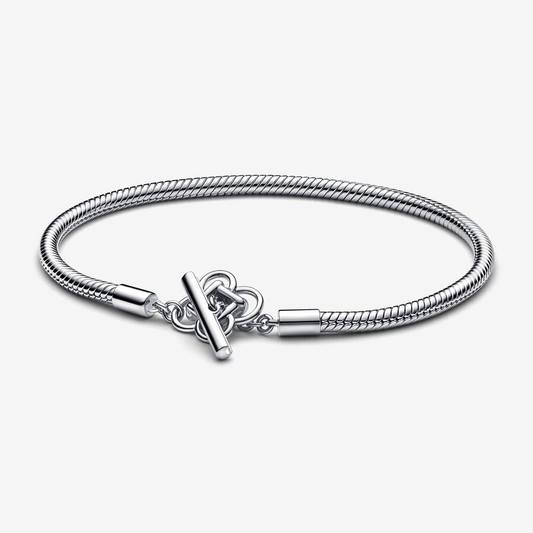 Moments Peace Knot T-bar Snake Chain Bracelet