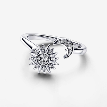 Sun & Moon Sparkling Ring