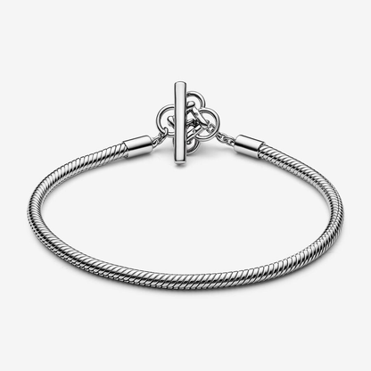 Moments Peace Knot T-bar Snake Chain Bracelet