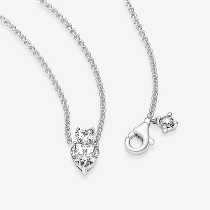 Double Heart Sparkling Necklace