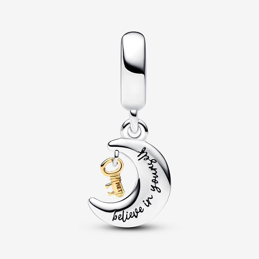 Key & Moon Charm