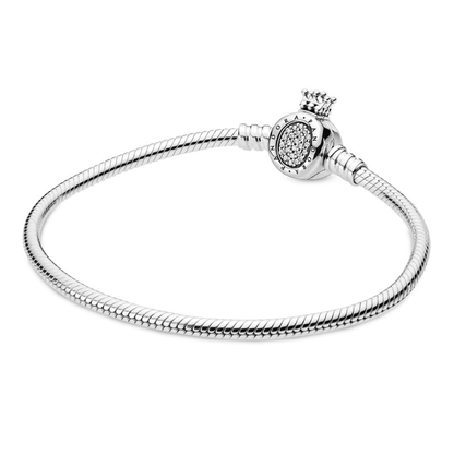 Moments Crown O Clasp Snake Chain Bracelet