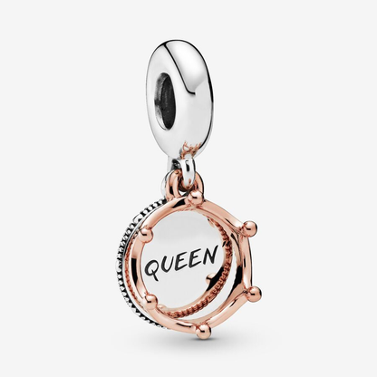 Rose Gold Crown Queen Charm