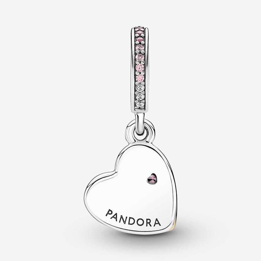 Mom "You are the heart of our family" Hearts Rose Gold Charm