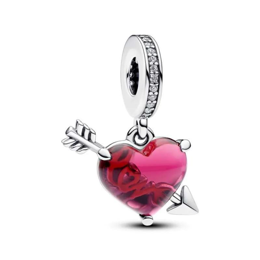 Red Heart & Arrow Charm