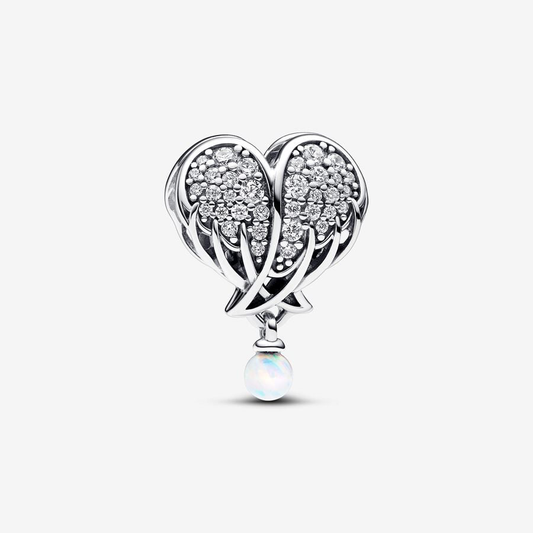 Heart Angel Wings Charm