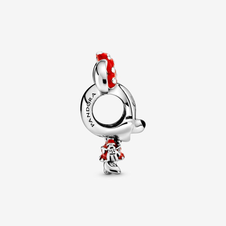 Minnie Mouse Red Dress & Bow Charm