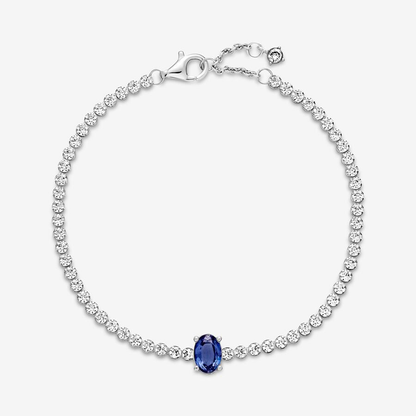 Blue Sparkling Pavé Tennis Bracelet