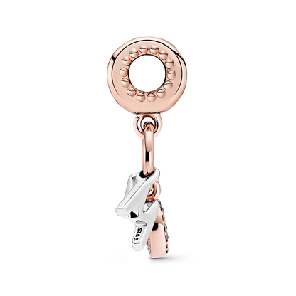 Rose Gold Mom Heart Letters Charm