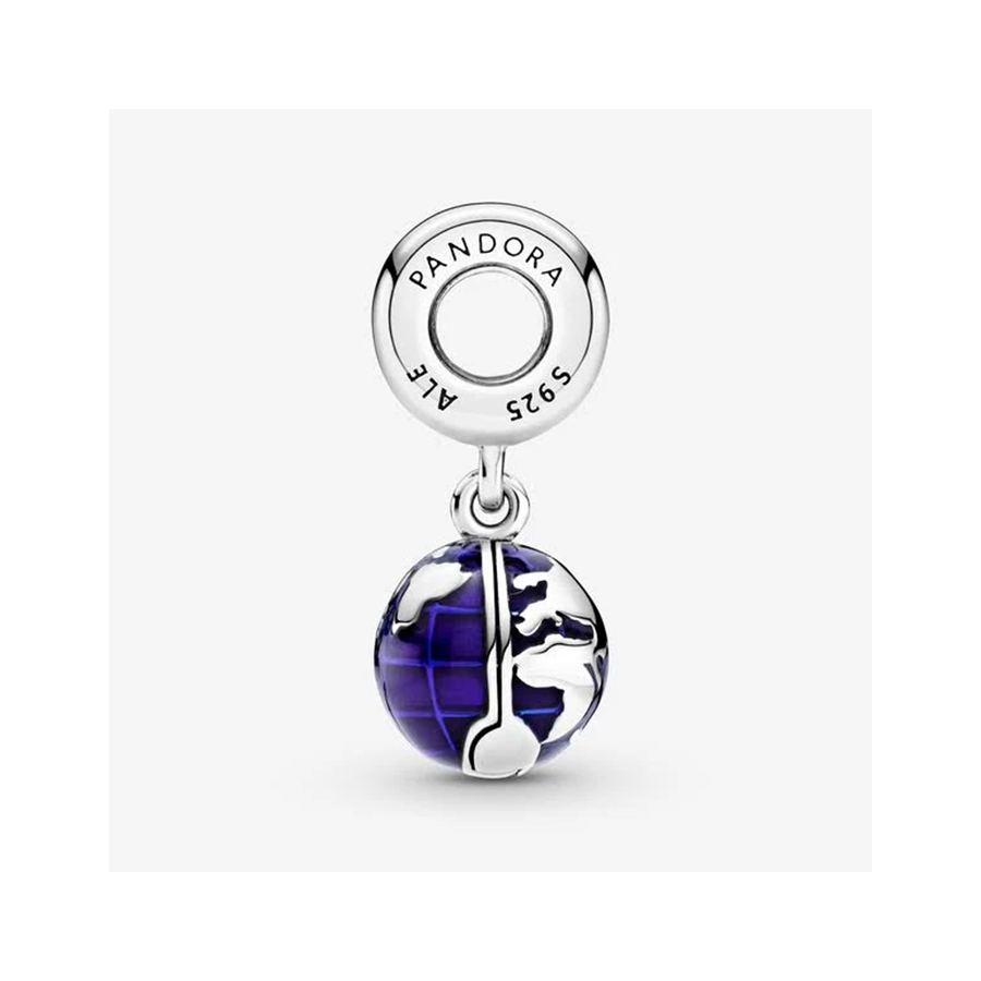 Blue Planet Heart Charm