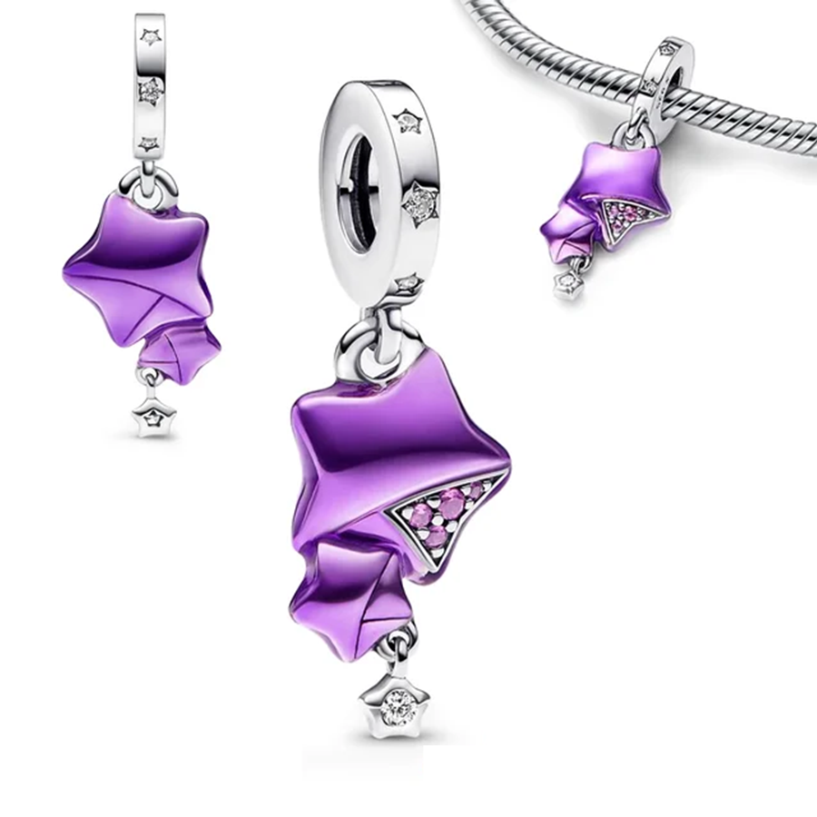 Purple Stars Sparkling Charm