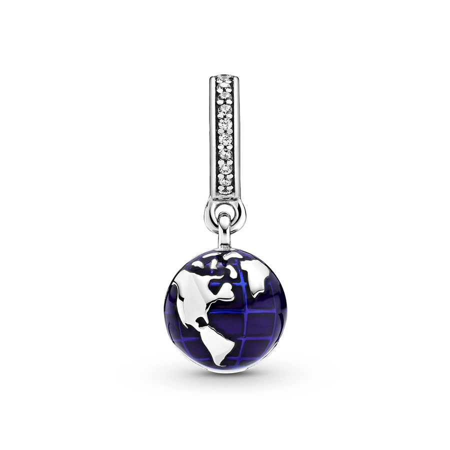 Blue Planet Heart Charm