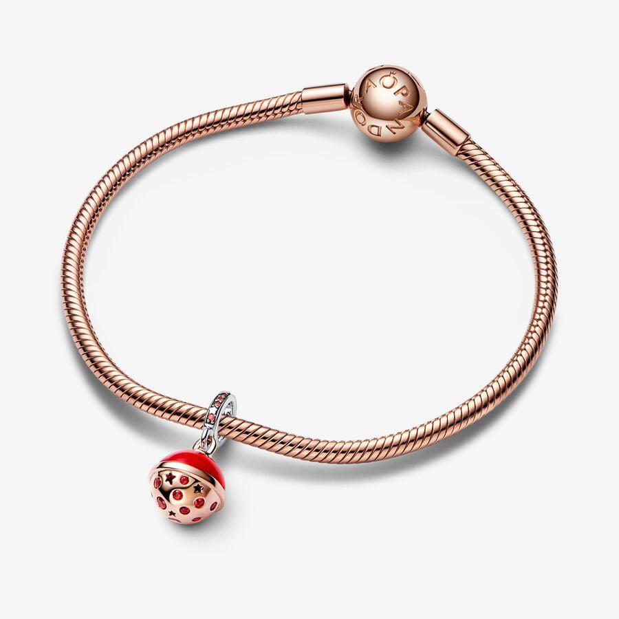 Mars Red Rose Gold Charm