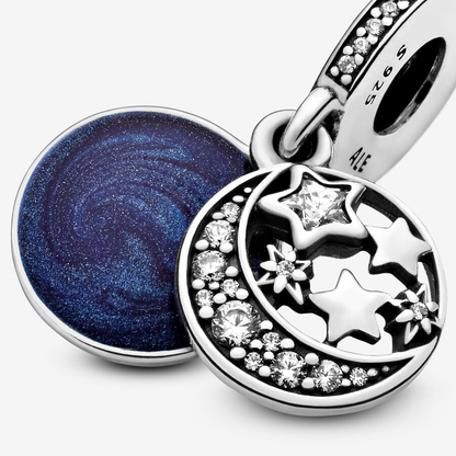 Half Moon & Stars Dangle Charm