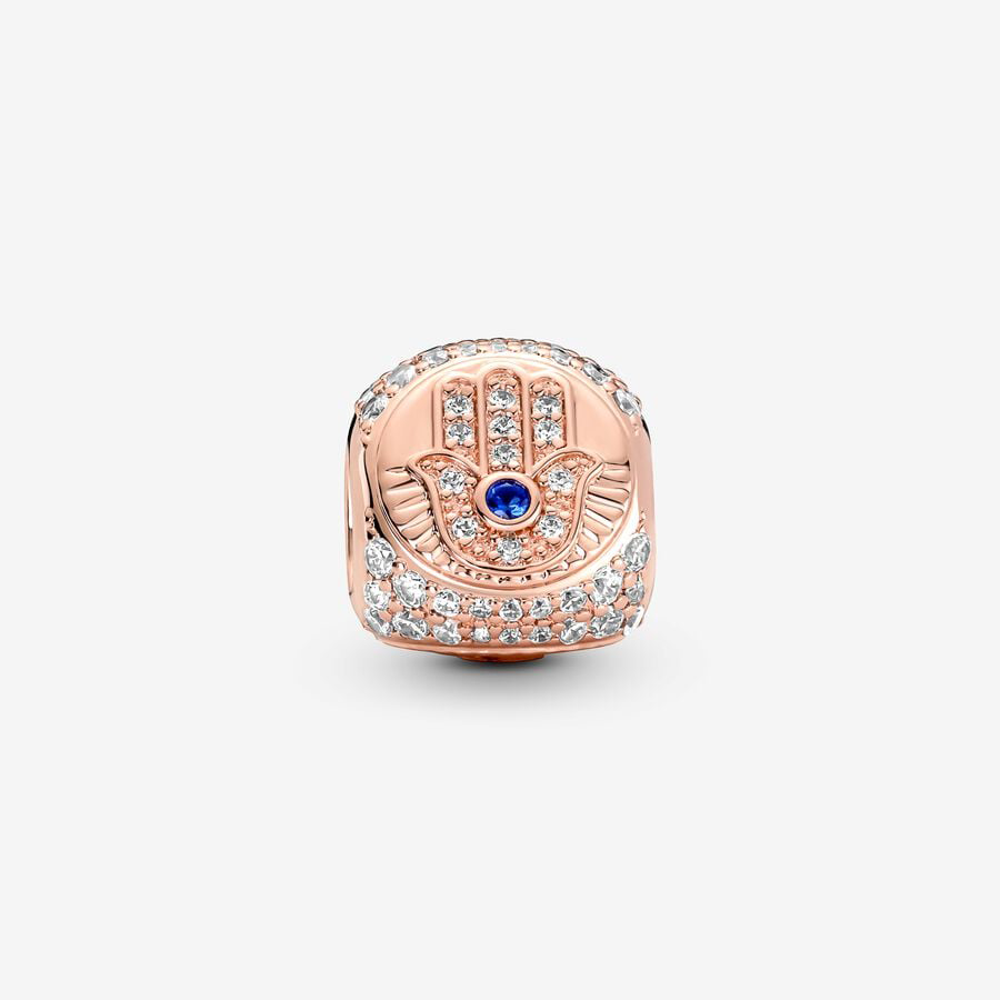 Hamsa Rose Gold Three-sided Charm