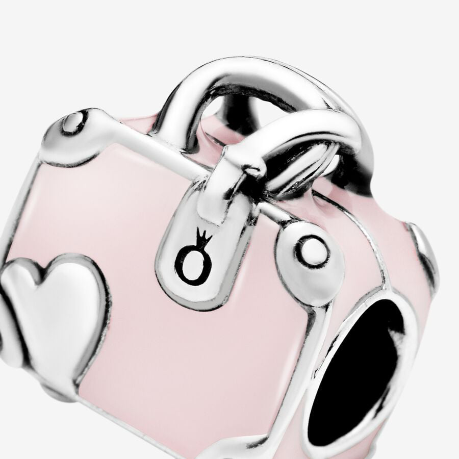 Travel Pink Luggage Charm