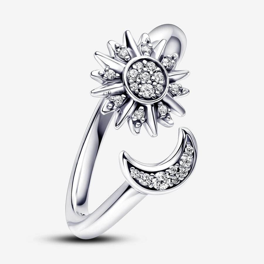 Sun & Moon Sparkling Ring