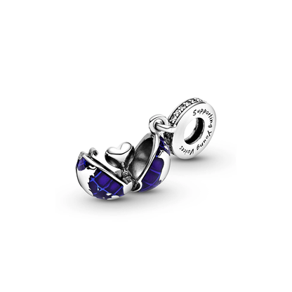 Blue Planet Heart Charm