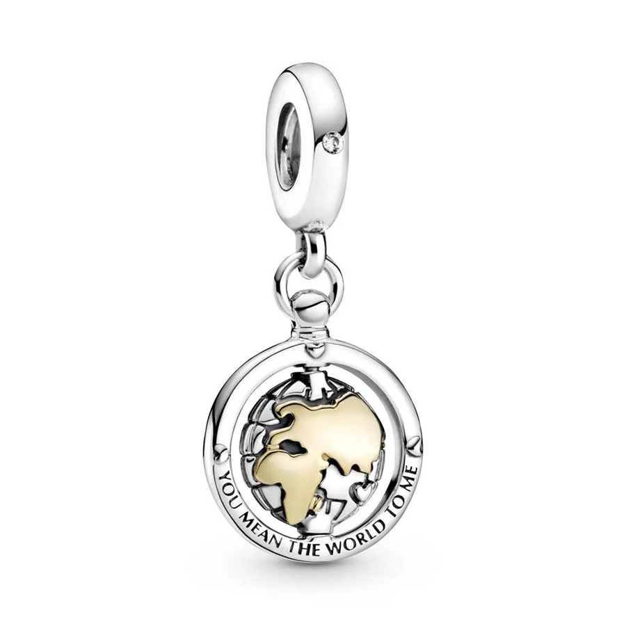 Gold Spinning World Charm