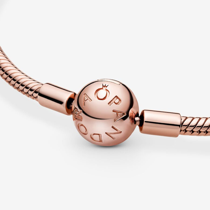 Moments Rose Gold Ball Clasp Snake Chain Bracelet