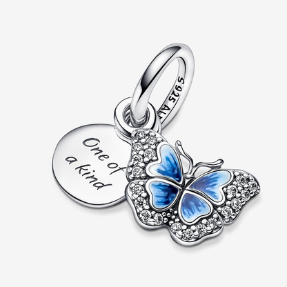 "One Of A Kind" Blue Butterfly Charm