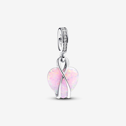 Mom Opalescent Heart Charm