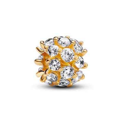 Gold Sparkling Round Charm