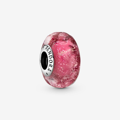 Pink Murano Glass Bead Charm