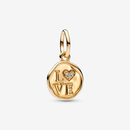 Gold Love Stamp Charm