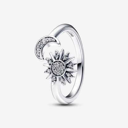 Sun & Moon Sparkling Ring