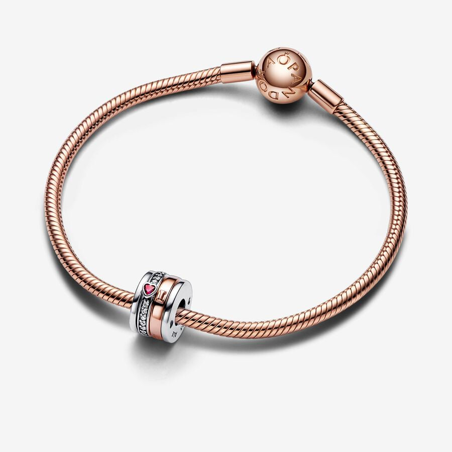 Turning I Love You Rose Gold Charm