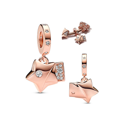 Sparkling Star Rose Gold Charm